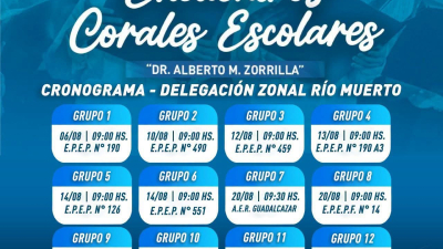 Delegación Zonal Río Muerto: más de 1000 voces vuelven a encontrarse a través de la música