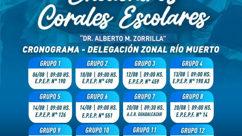 Delegación Zonal Río Muerto: más de 1000 voces vuelven a encontrarse a través de la música
