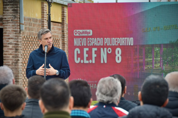 Zdero anunció el nuevo polideportivo del CEF N° 8 de Quitilipi