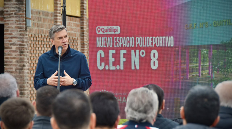 Zdero anunció el nuevo polideportivo del CEF N° 8 de Quitilipi