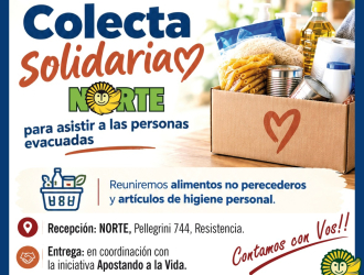 Continua la colecta solidaria de NORTE para asistir a los afectados por la crecida del Paraná