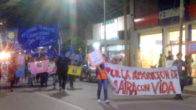 Nueva marcha al cumplirse seis meses de la desaparición de Maira Benítez