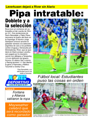 Pipa intratable: doblete y a la selección