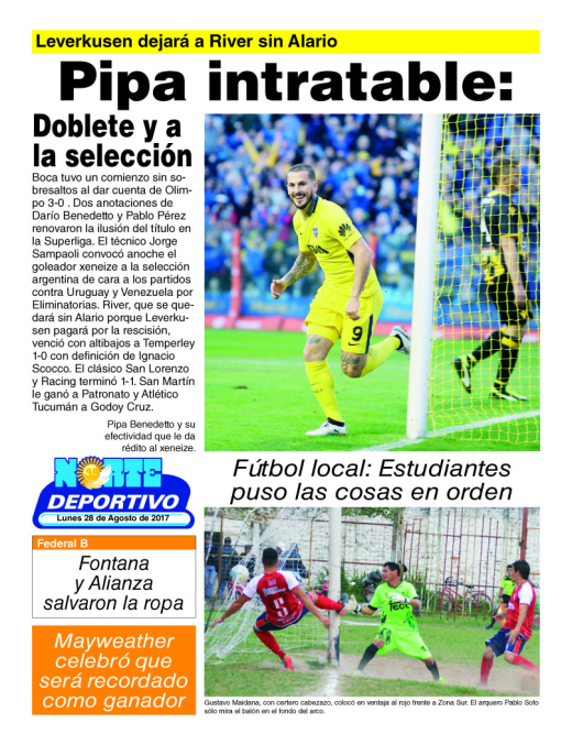 Pipa intratable: doblete y a la selección