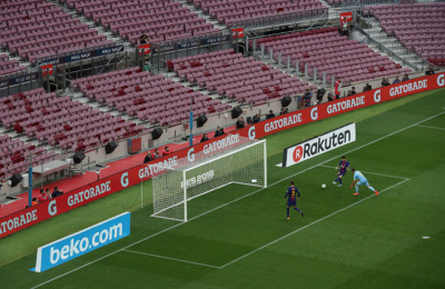 Con dos de Messi, Barcelona goleó a Las Palmas en un Camp Nou sin público 