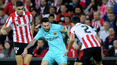 Con un gol de Messi, Barcelona respondió a la presión del Valencia y conquistó San Mamés