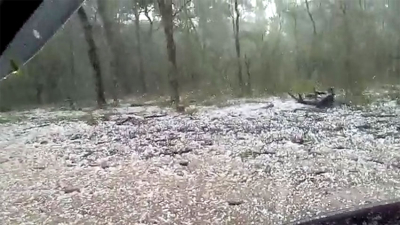 Tormenta de granizo sorprende a productor de Du Graty