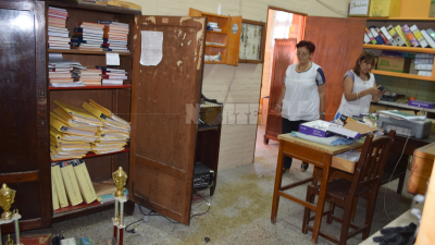 Robo y destrozos una escuela de Sáenz Peña: analizan videos de cámaras de seguridad