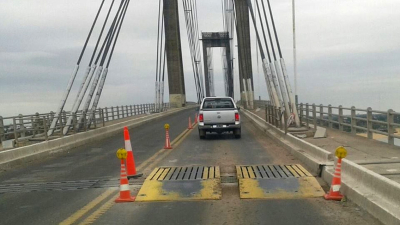 Vuelven los trabajos en las juntas de dilatación en el puente General Belgrano