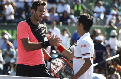 Del Potro arrolló al japonés Nishikori en Miami