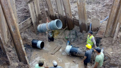 Maratónico trabajo para reparar el Acueducto de San Martín