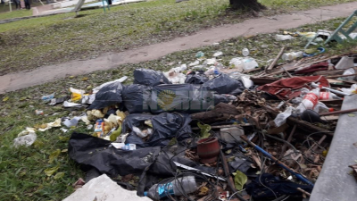 Minibasural en plena Plazoleta de la Integración
