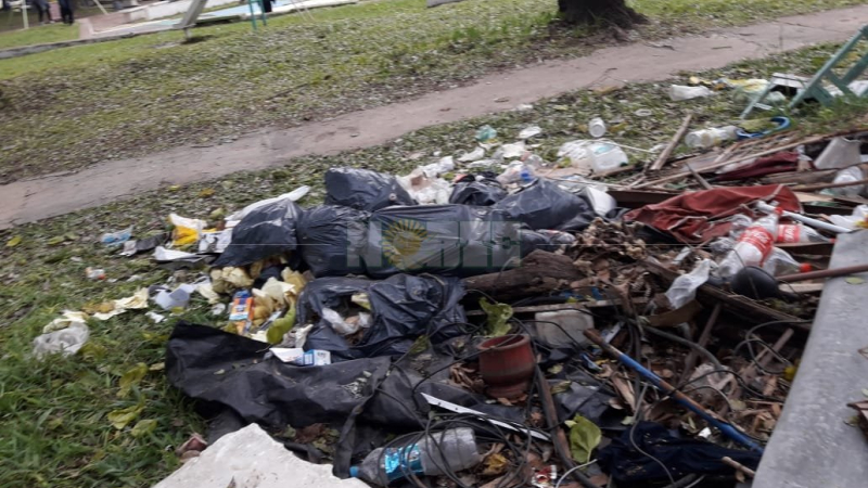 Minibasural en plena Plazoleta de la Integración