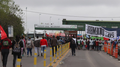 Luego de la manifestación, se liberó el tránsito en el puente interprovincial