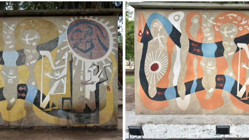 Recuperar el patrimonio: Restauraron los murales de Monsegur