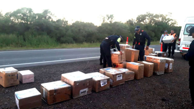 La Caminera incautó 17 mil paquetes de cigarrillos ilegales