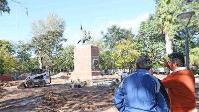 Avanzan a todo ritmo las obras de la Plaza Belgrano