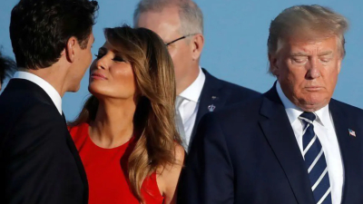 La foto del beso entre Melania Trump y Justin Trudeau que se volvió viral