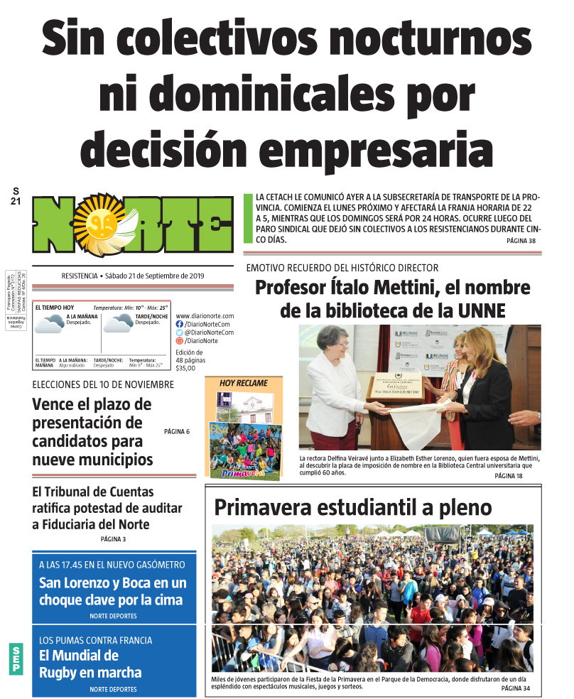 Edicion del 21-09-2019