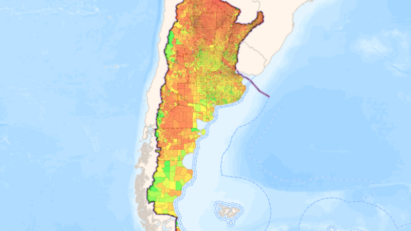 Desarrollan un mapa interactivo para saber el nivel de calidad de vida en Argentina