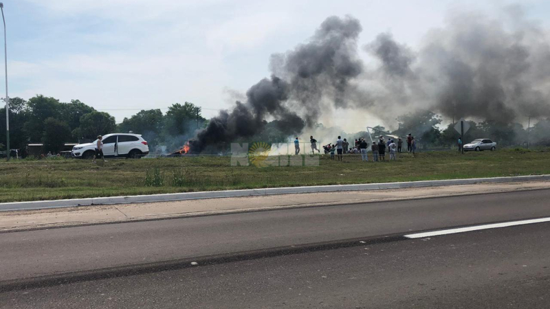Vuelco en la ruta 16: se accidentó el esposo de la intendenta de Puerto Tirol