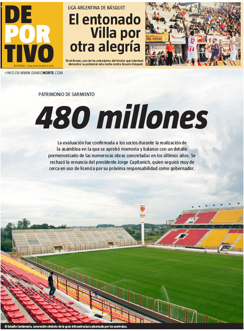Patrimonio de Sarmiento: 480 millones