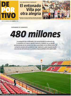 Patrimonio de Sarmiento: 480 millones