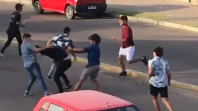 Batalla campal entre argentinos y uruguayos