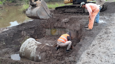 Vialidad Nacional trabaja sobre el nuevo socavamiento en Ruta 89