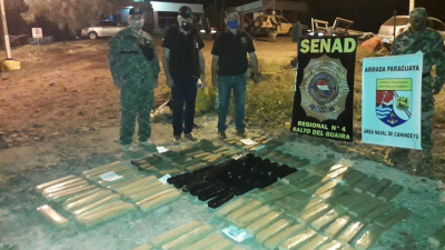 Descartan 33 kilos de marihuana en el límite fronterizo con Paraguay