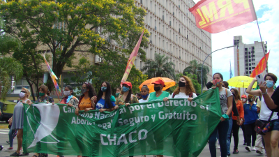 La Multisectorial Feminista marchó en Resistencia contra la medida cautelar que suspende el aborto