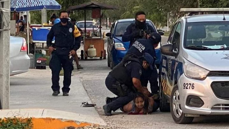 Conmoción en Tulum: una mujer murió tras ser sometida por la policía igual que George Floyd