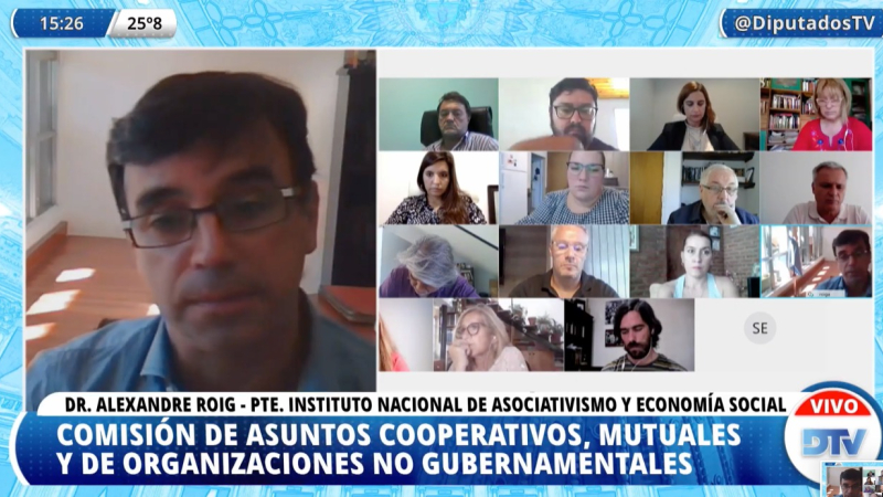 El titular de Inaes brindó un informe sobre la actividad cooperativa ante diputados