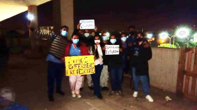 “Expertos” pasan la segunda noche desde la terraza del Hospital Pediátrico