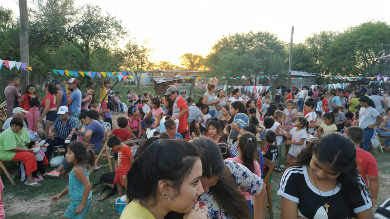 Festejo por el Día de la Niñez en el salón comunitario Divino Niño