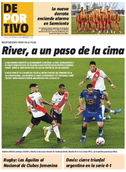 River, a un paso de la cima