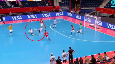 Increíble gol "a lo Super Campeones" de la Selección Argentina de Futsal