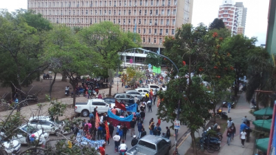 Organizaciones sociales se movilizaron en contra del ajuste