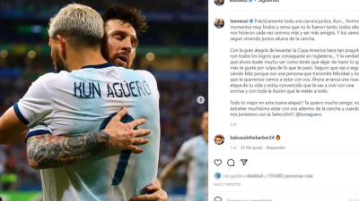 Los mensajes del mundo del fútbol para el Kun Agüero