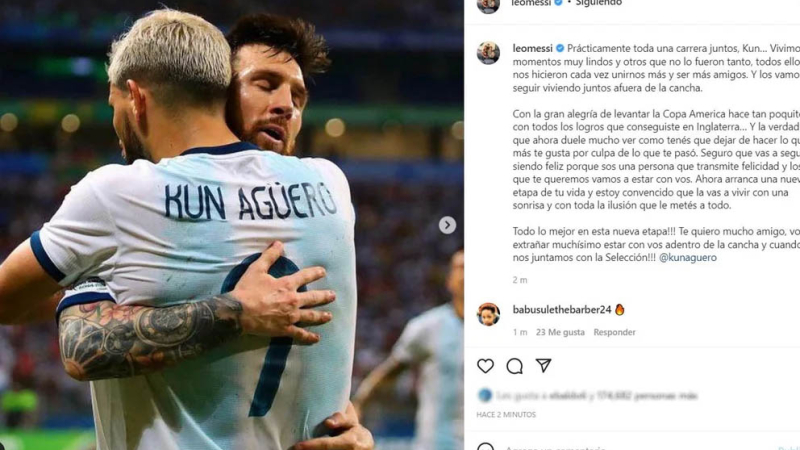 Los mensajes del mundo del fútbol para el Kun Agüero