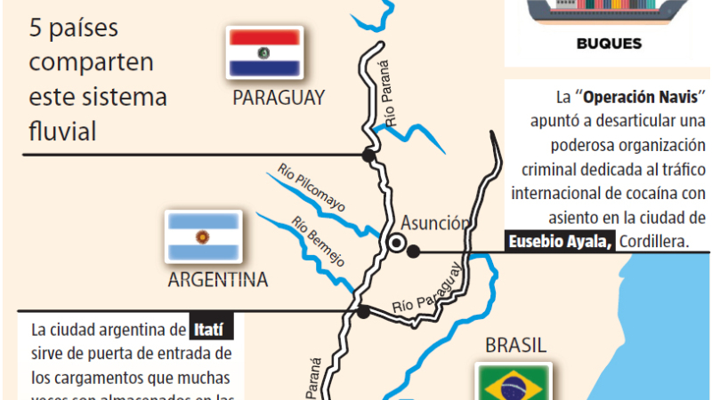 Falta de controles y geografía, dos ingredientes para el uso narco de la hidrovía