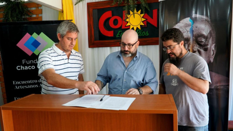 Fundación Chaco Cultural firmó un convenio de intercambio con el municipio de Colón