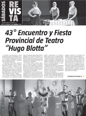 43° Encuentro y Fiesta Provincial de Teatro “Hugo Blotta”