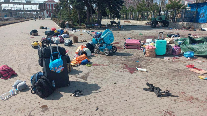 Horror en Ucrania: misil en la estación de trenes en Kramatorsk mata a 50 civiles, entre ellos 4 niños