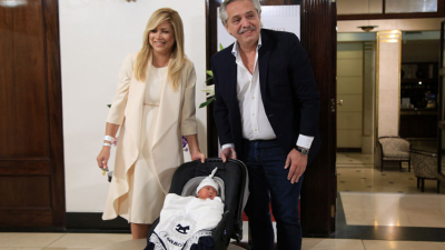 Fabiola Yañez y Alberto Fernández presentaron a su hijo Fracisco
