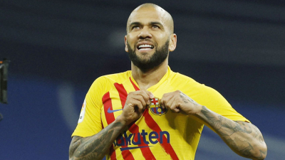 Dani Alves se despidió de Barcelona
