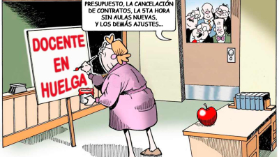 Los docentes, los gobiernos, la policía y la Justicia  