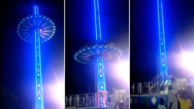 Varios heridos al caer una rueda giratoria en un parque de diversiones