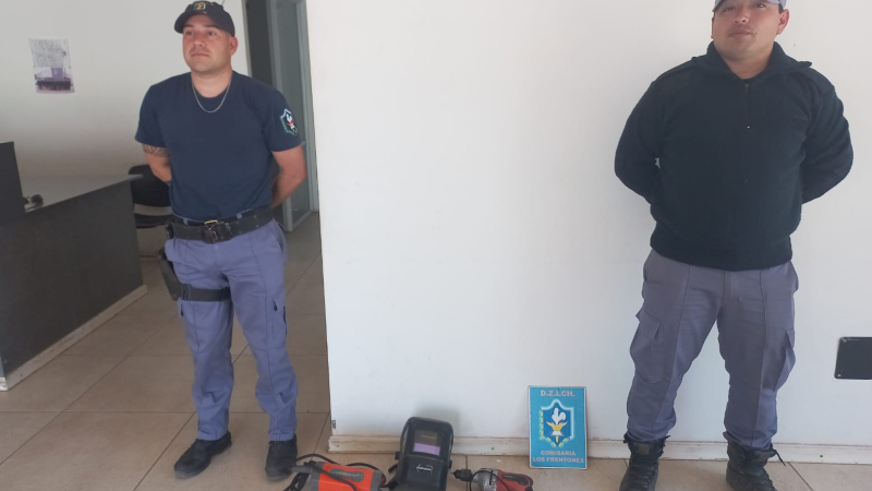 Herramientas recuperadas por la policía de Los Frentones