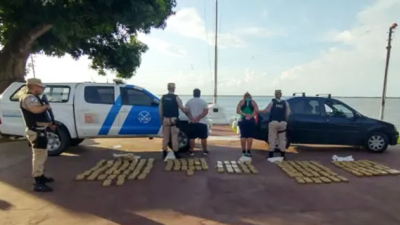 Prefectura decomisó 125 'panes' de marihuana en Paso de la Patria